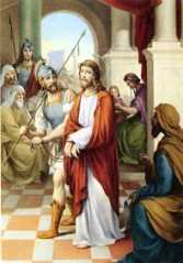 1ª ESTACIÓN: JESÚS SENTENCIADO A MUERTE