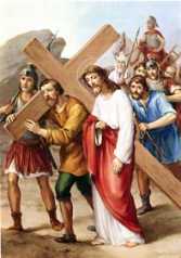 5ª ESTACIÓN: EL CIRINEO AYUDA A JESÚS A LLEVAR LA CRUZ