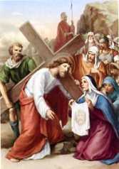 6ª ESTACIÓN:  LA VERÓNICA ENJUGA EL ROSTRO DE JESÚS
